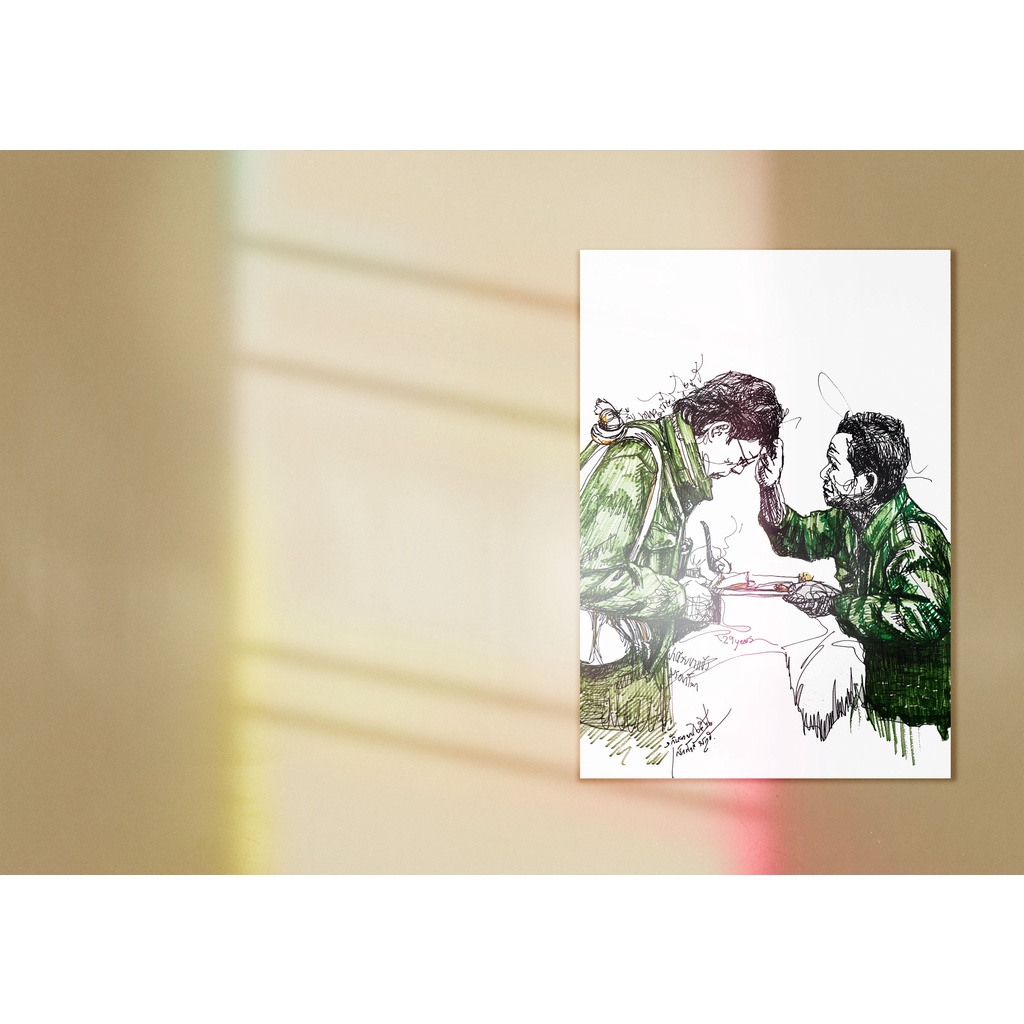 ภาพวาด หัวหน้าสืบ นาคะเสถียร Sueb03 (ภาพพิมพ์ดิจิตอล ปริ้นท์เลเซอร์ บนกระดาษร้อยปอนด์)