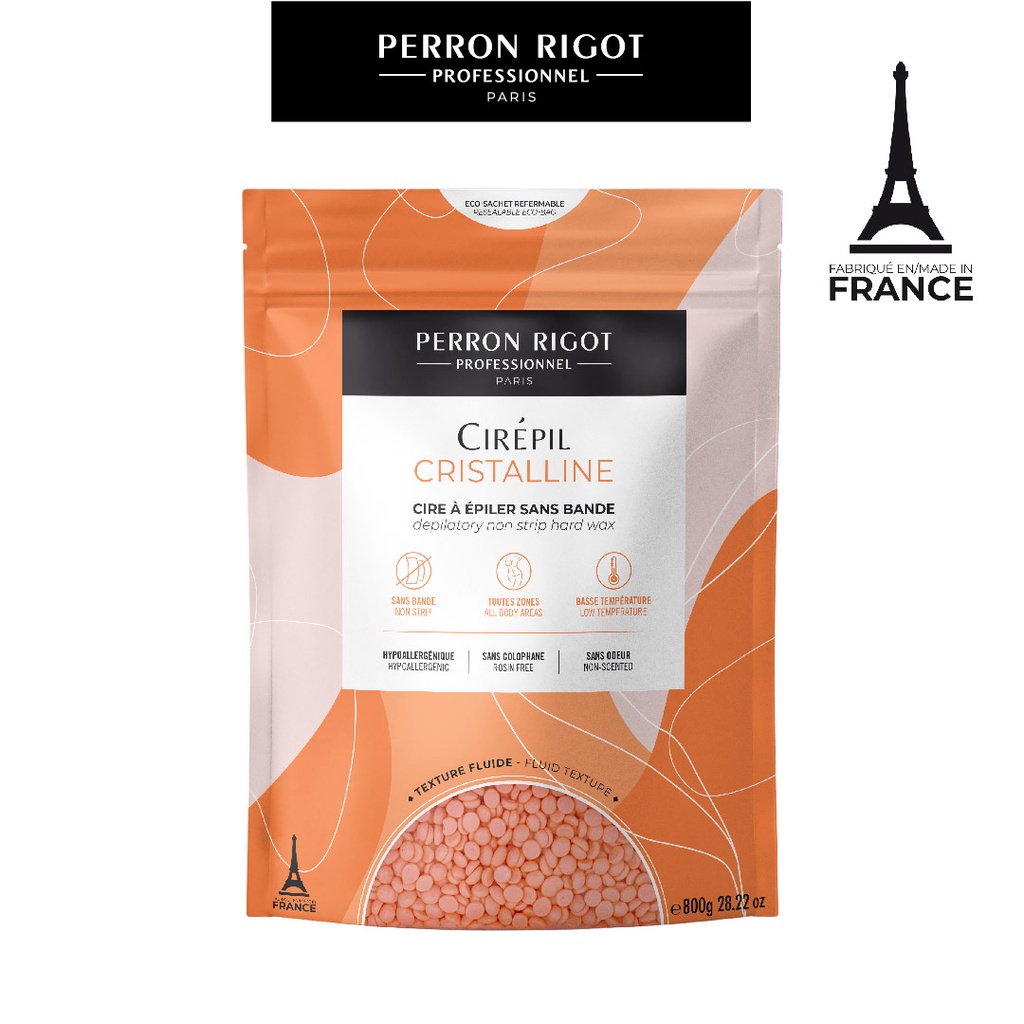 Perron Ringot CRISTALLINE DEPILATORY NON STRIP DISPOSABLE WAX.ฮาร์ทแว๊กสีส้ม เนื้อเจลสำหรับผิวแพ้ง่าย