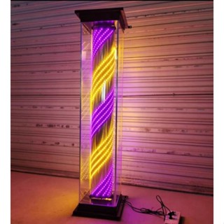 💈✂️ ไฟหมุนร้านเสริมสวยวินเทจตั้งพื้น LED ตั้งพื้น 150 cm