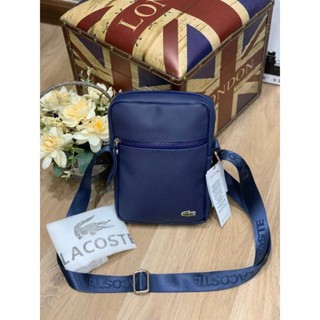 📮@1,050.-🔥🔥FASHION MEN DISCOUNT 7 % +📍 (ส่งฟรี EMS)🔥🔥💯Lacoste  Flat Crossover Bag