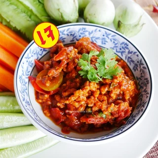 พริกแกงเจ ตราแม่น้อย (ซองปลีก 65ก.) : สารพัดพริกแกงเจ คละชนิด คีโตทานได้ KETO OK