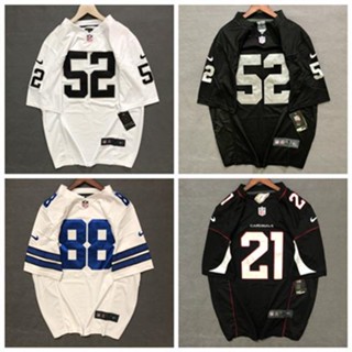 เสื้อกีฬารักบี้ แขนสั้น ปักลาย Nfl American Football Jersey สไตล์ฮิปฮอป สตรีท ฮาราจูกุ