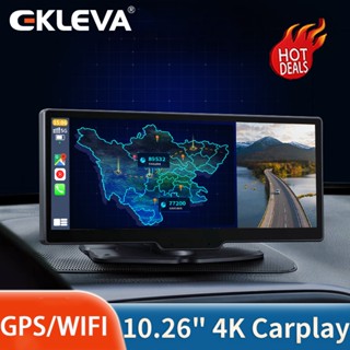 Ekleva แดชบอร์ด GPS นําทาง DVR 4K 3840*2160P 10.26 นิ้ว สําหรับรถยนต์