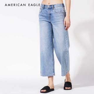 American Eagle Ripped 90s Wide Leg Crop Jean กางเกง ยีนส์ ผู้หญิง ไวด์เลก ครอป  (WWI 043-4108-915)