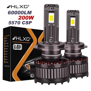 Hlxg H4 LED Bi LED โปรเจคเตอร์เลนส์หลอดไฟเลเซอร์ H7 9012 HIR2 H11 H1 ชุดไฟหน้า 60000LM ไฟตัดหมอก ลําแสงน้ําแข็ง 6000K F5C HB3 9005 HB4 HLXG