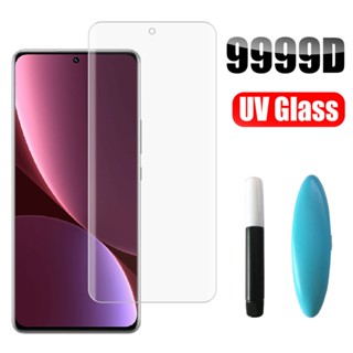 Vivo V27 V23 V25 Pro X60 X70 X80 ใส UV ของเหลว กาวเต็มรูปแบบ โค้ง กระจกนิรภัย ป้องกันหน้าจอ