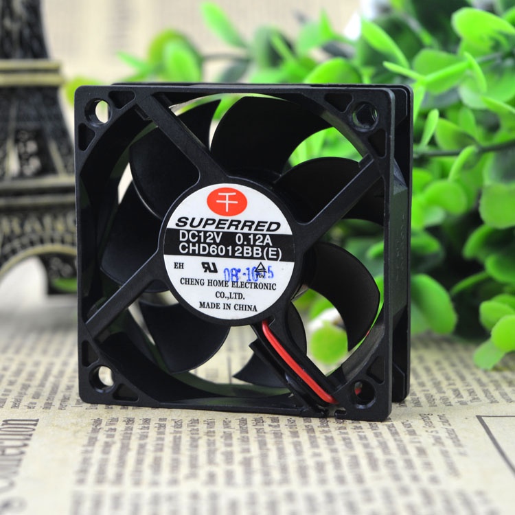 YTH RED CHD6012BB 12V 0.12A 6CM 6020 2WIRES COOLING FAN