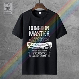 เสื้อยืดชาย 2019 พิมพ์จดหมายใหม่ล่าสุดผู้ชาย Dungeons Master สําหรับผู้ชายผู้หญิงสีเสื้อยืดสีดํากองทัพเรือ