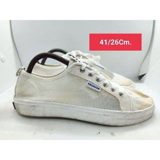 Size 41 ยาว 26 รองเท้ามือสอง ผ้าใบ แฟชั่น ทำงาน ลำลอง เที่ยว