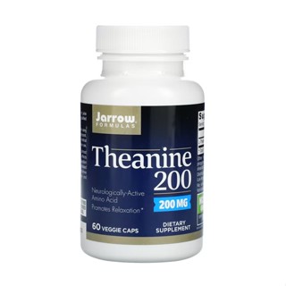 (พร้อมส่ง) Jarrow Formulas, Theanine 100 , 200 mg 60 Veggie Caps