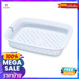 LOTUSS ตะแกรงเหลี่ยมใหญ่ #511 ขาวLOTUSS RECTANGULAR BASKET LARGE #511