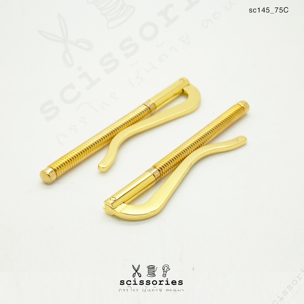 ตัวหนีบแบงค์ 7.5 cm สีทอง/2ตัว