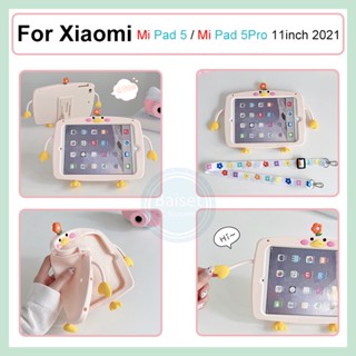 เคสซิลิโคน ลายการ์ตูน พร้อมขาตั้ง พับได้ สําหรับ Xiaomi Pad 5 Mi Pad 5Pro 11 นิ้ว 2021