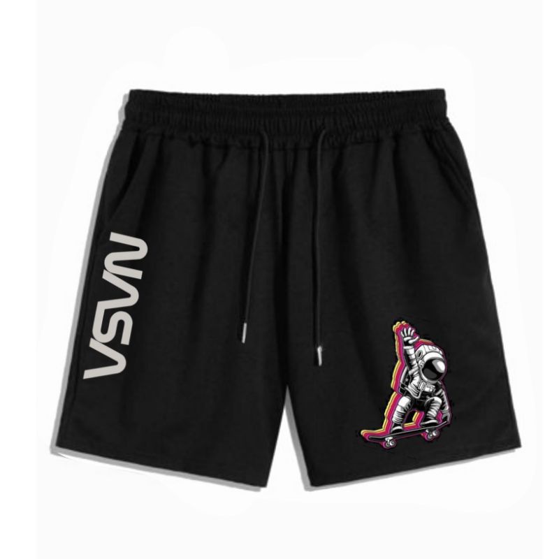 Hitam KATUN Yg Official - กางเกงบ็อกเซอร์ Nasa Edition วัสดุผ้าฝ้ายหวีสีดํา