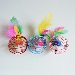 Rainbow บอลกรงหนู บอลของเล่นแมว ( คละสี )  Cat toy