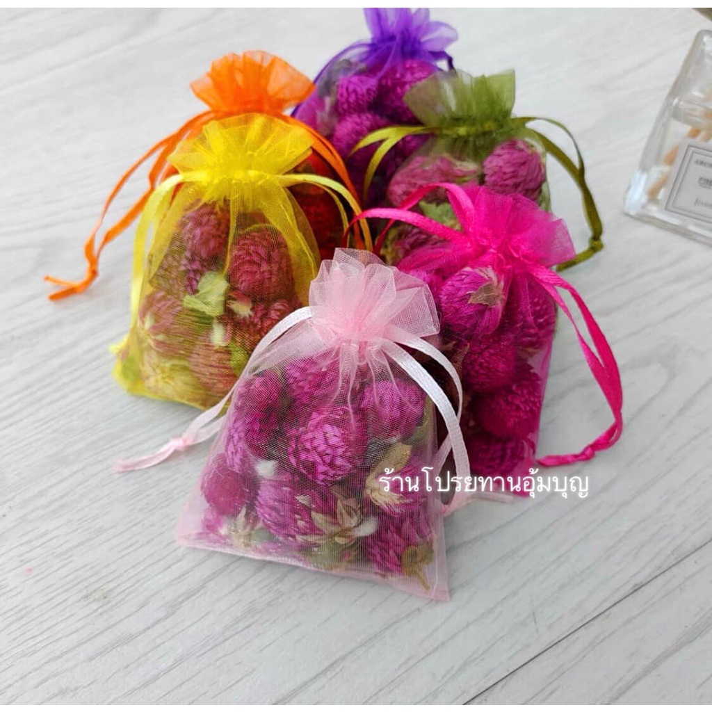 ถุงผ้าแก้วหูรูด 7x9cm ใส่ของชำร่วย เครื่องประดับ ตลับพระ