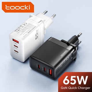 Toocki GaN ที่ชาร์จ USB C 65W 4.0 3.0 Type C PD ชาร์จเร็ว สําหรับ Samsung แล็ปท็อป