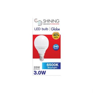 หลอด LED SHINING BULB GLOBE 3 วัตต์ WARMWHITE E14