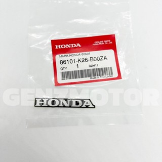 แถบเครื่องหมาย สติ๊กเกอร์แต่งรถ สติ๊กเกอร์ HONDA 65 mm. แท้ศูนย์ 86101-K26-B00ZA ⚡️พร้อมส่ง ส่งไว ค่าส่งถูก⚡️