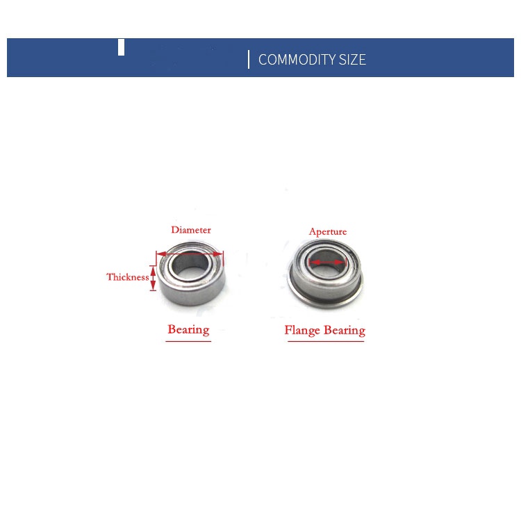 ตลับลูกปืนหน้าแปลน ความเร็วสูง 60000RPM 4 มม. 4.76 มม. 5 รูปที่ 2