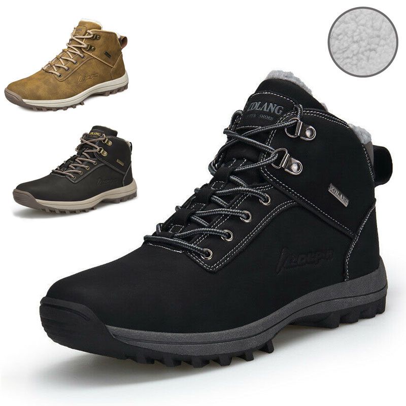 New Men Waterproof Hiking Boots Winter Shoes Trainer Large Size Outdoor Light Weight