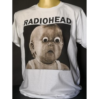 เสื้อยืดสีขาวผู้ชาย - Radiohead ทุกคนสามารถเล่นกีตาร์โอเอซิสอัลเทอร์เนทีฟร็อคประสาทหลอนกรันจ์พังก์อ