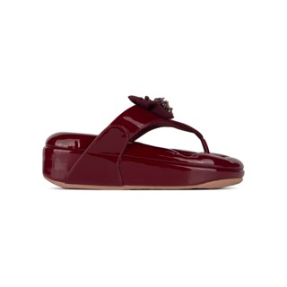 SHU SOFASHOES SWEETCHIC GLOSSY RED WINE รองเท้าแตะหญิง