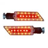 ไฟเลี้ยว LED ทรงปีกจรวด 2 สีแดง-เหลือง 4 สาย แถมฟรี รีเลย์ไฟเลี้ยวปรับระดับอย่างดี ไฟled12v ไฟledติดรถมอไซ 239 SHOP2