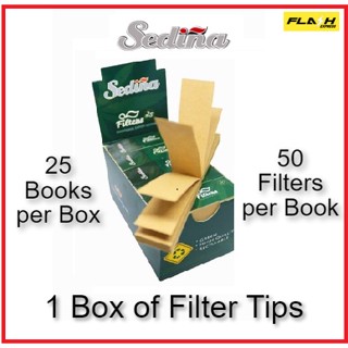 พร้อมส่ง Sedina Filter Tips, 1 กล่อง 25 เล่ม, 50 แผ่น องฟิลเตอร์ Sedina Filter Tips 1 box, 25 bks, 50 tips FAST DELIVERY