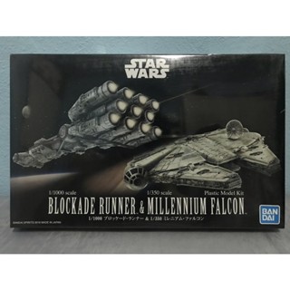 โมเดลสตาร์วอร์ส Star Wars 1/1000 Blockade Runner &amp; 1/350 Millennium Falcon