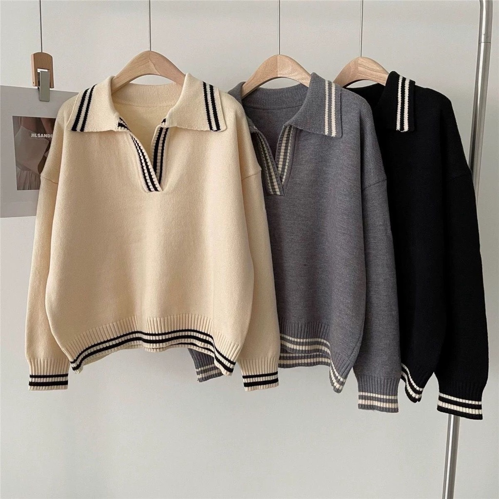 MYGIRLSHOP.TH SWEATER สีพื้น5737