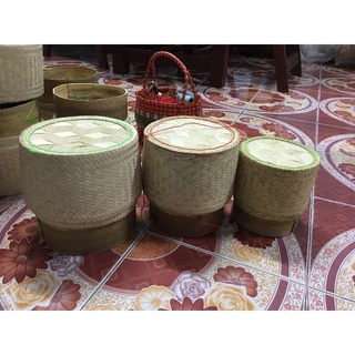 กระติบข้าวเหนียวขนาด 5.5,6.5,7 นิ้ว สีขาวงานละเอียด