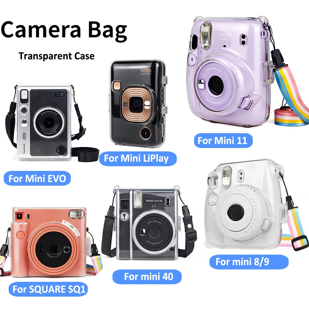 เคสกระเป๋าใส่กล้อง แบบใส สําหรับ Instax Camera Mini 9 11 25 40 90 LiPlay EVO SQ1