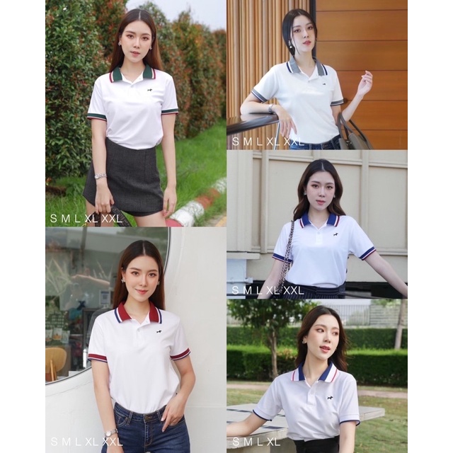 เสื้อโปโลบลูตัส Bulltus Brand สีขาว รวมทุกรุ่น white color