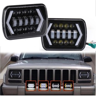 【พร้อมส่ง】ไฟหน้ารถยนต์ Led 55w 5x7 กันน้ํา คุณภาพสูง อุปกรณ์เสริม สําหรับ Jeep Cherokee XJ