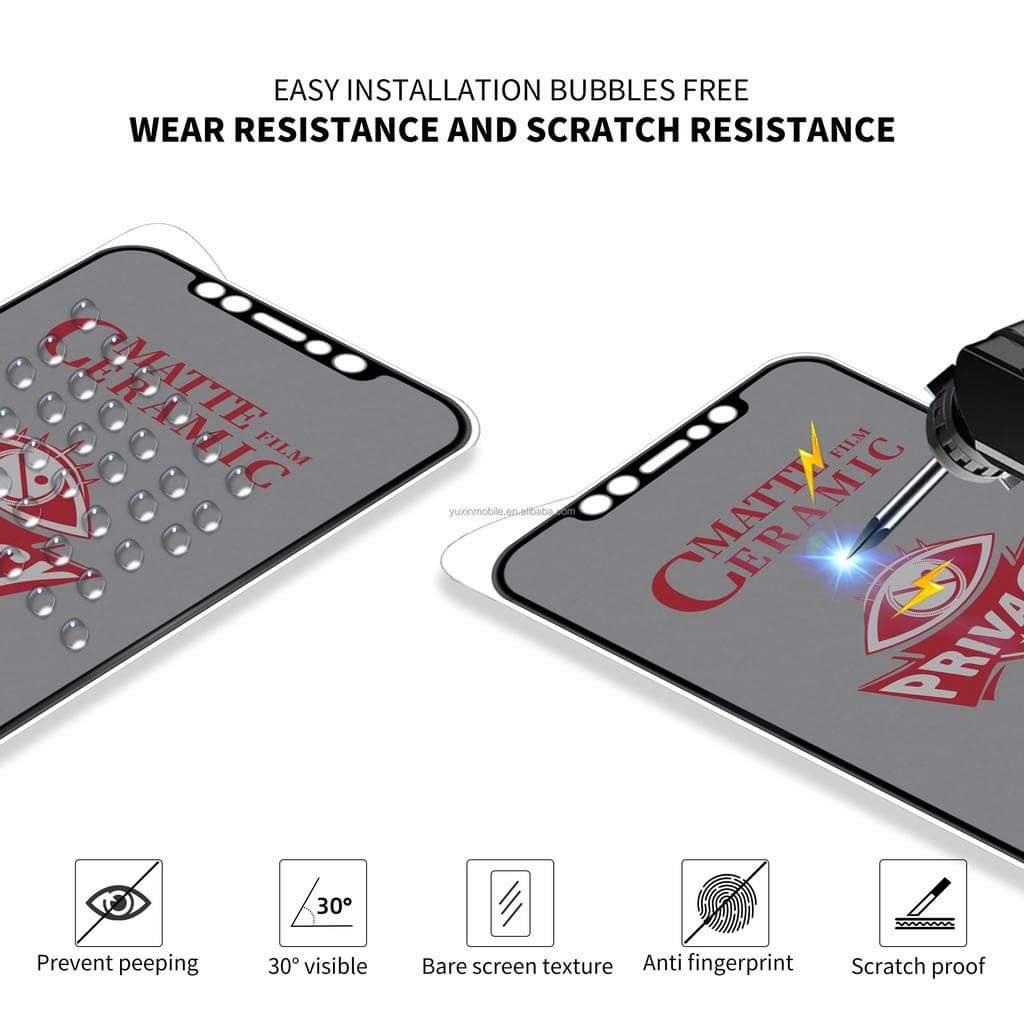 ฟิล์มเซรามิก กันเสือก กันมองเต็มจอ Vivo รุ่น Y01,Y1s,Y02s,Y3s,Y11,Y12a,Y15,Y17,Y19,Y20,Y21,Y30,Y31,Y33s,Y50,Y52,Y72, Y76 - รูปที่ 5