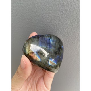 พร้อมส่ง ถ่ายจากสินค้าจริง หินลาบราโดไรต์ Labradorite หินพ่อมดทรงหัวใจ เหลือบสวย