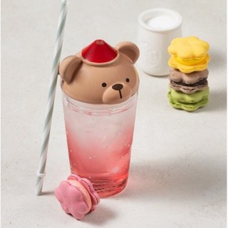 🎀【พร้อมส่ง】 2021 แก้วสตาร์บัคส์เกาหลี Starbucks Korea Holy bear glass coldcup 500ml/ 17oz