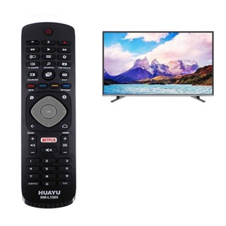 รีโมททีวี ฟิลลิป philips LCD LED SMART TV ใช้งานได้ทุกรุ่น มีปุ่ม netflix  รุ่น RM-L1285 (ใช้งานได้เลย ไม่ต้องจูน)