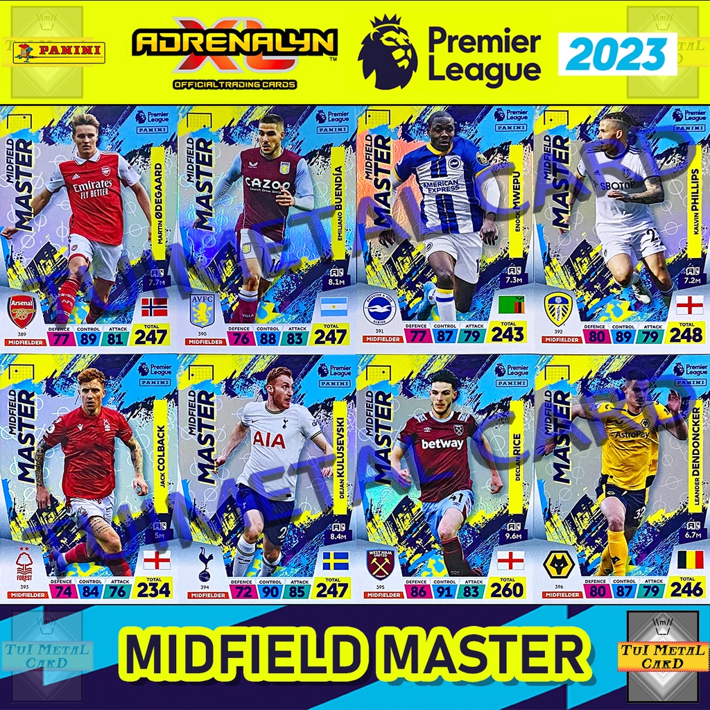 Sports Collectibles 29 บาท PANINI PREMIER LEAGUE 2023 ADRENALYN XL: MIDFIELD MASTER การ์ดสะสมฟุตบอล Football Trading Card Hobbies & Collections