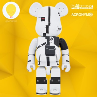 gachabox Bearbrick ΛCRONYM White Chrome 1000% - แบร์บริค ของแท้ Be@rbrick Medicom Toy ฟิกเกอร์ Acronym