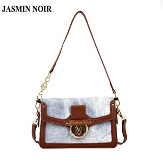 Jasmin NOIR กระเป๋าถือ กระเป๋าสะพายไหล่ สะพายข้าง หนัง PU และเดนิม สําหรับผู้หญิง