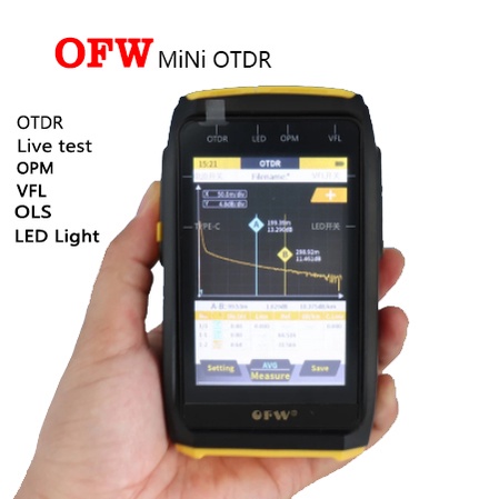 Mini OTDR Active Fiber Live Test 1550nm 20dB 80KM Fiber Reflectometer Otdr Touch Screen OPM VFL OLS 