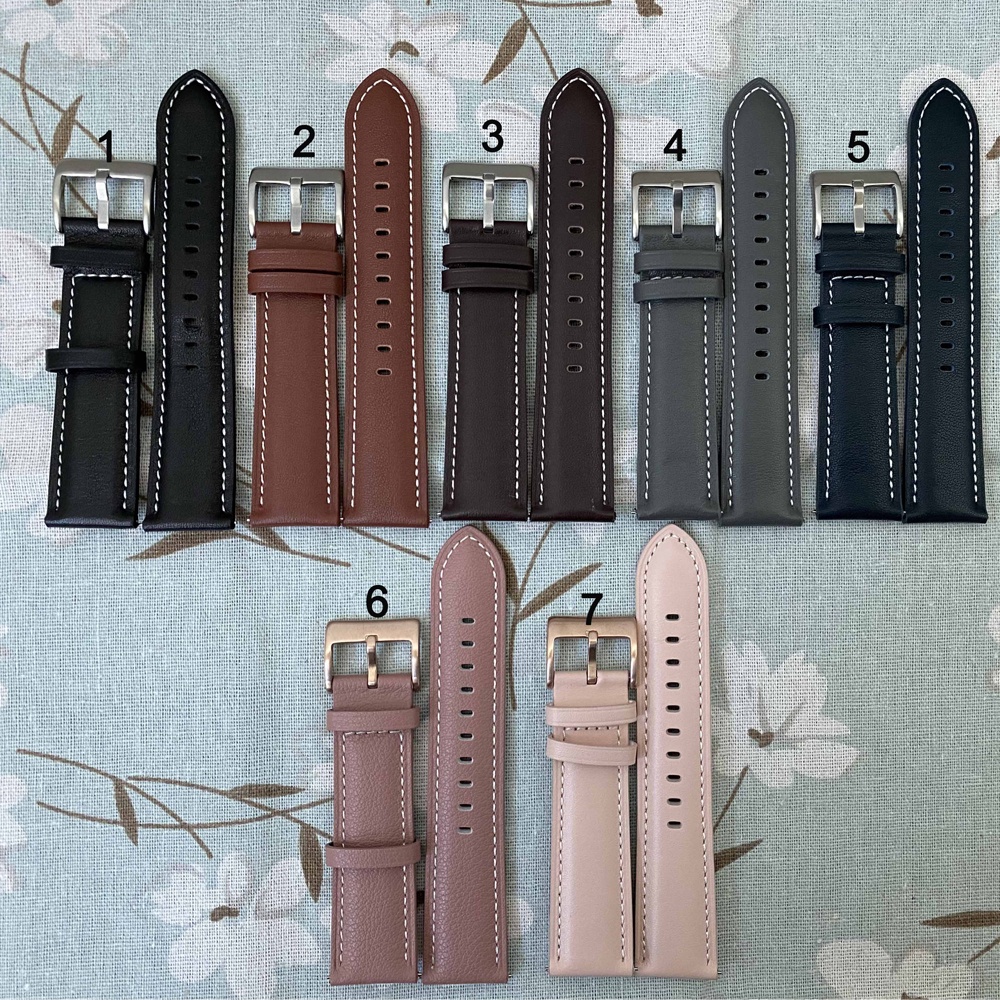 20 มม.22 มม.สายหนังสําหรับ Huami Amazfit GTR Mini GTR3 GTR4 Pro 42 มม.47 มม.Bip5 GTR2E GTR 2 3 4 คุณภาพสูงแฟชั่น Slim นาฬิกา Elegant band