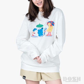 DOSH UNISEX SWEATER  SESAME STREET เสื้อสเวตเตอร์แขนยาว ผู้ชาย-หญิง FSEMT5015-WH