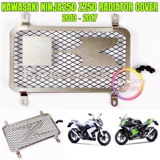 Ninja250 Z250 2013-2017 ฝาครอบหม้อน้ําสเตนเลส KAWASAKI NINJA250R 250R NINJA SE FI TANGKI AIR TANK