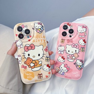 เคส iPhone 14 13 12 11 Pro X XR XS Max 8 7 6 6S Plus 8Plus 7Plus 13Pro 13ProMax 12Pro 12ProMax 11Pro 11ProMax Air Cushion Hello Kitty Soft Case