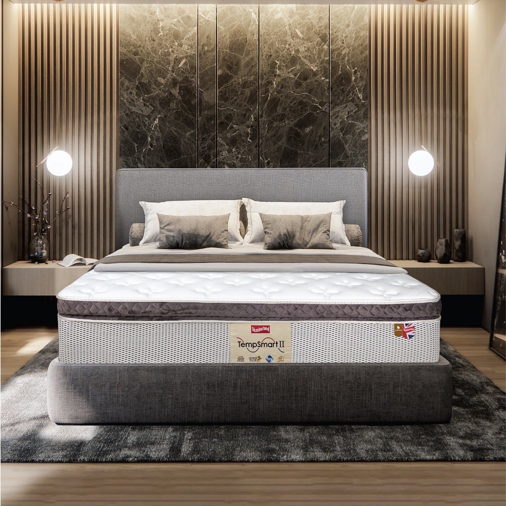 SB Design Square ที่นอน Slumberland รุ่น Tempsmart II-S ขนาด 3.5 ฟุต แถมฟรี หมอนหนุน 1 ใบ หมอนข้าง 1