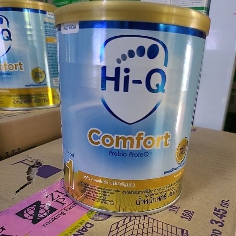 นมผง HiQ comfort1 (400g)⛳️🎈สินค้าสดใหม่ทุกเดือน (ทารกแรกเกิด ถึง 1ปีที่มีปัญหาท้องผูก ขับถ่ายลำบาก ร