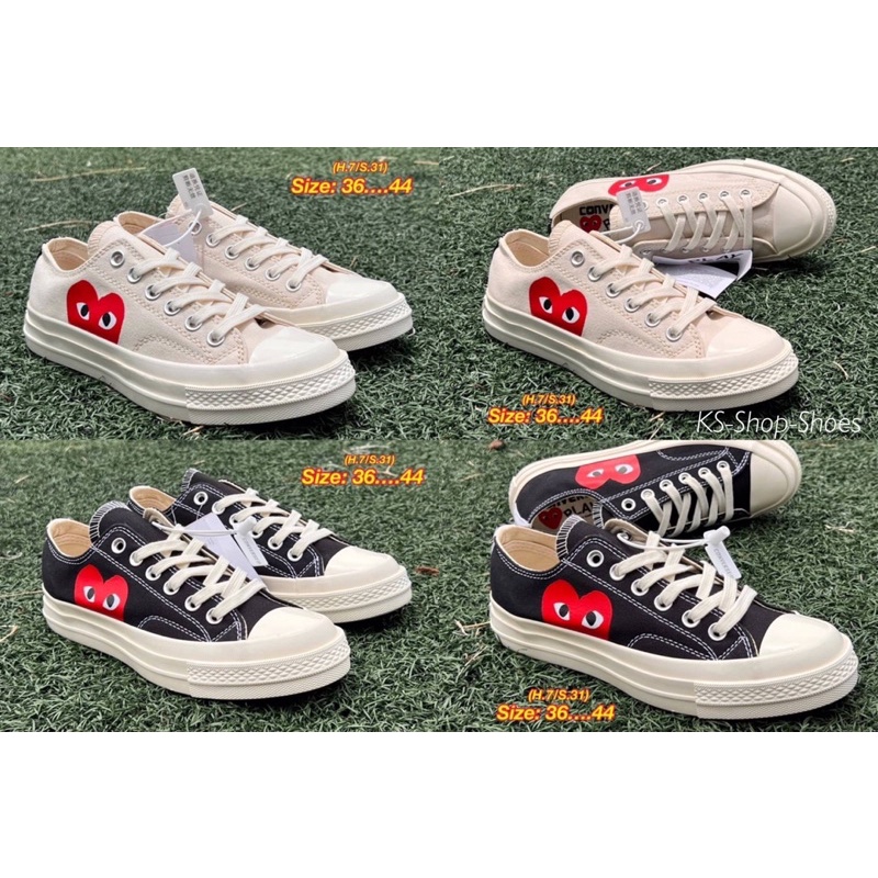 รองเท้าผ้าใบ C*nvese PLAY sz.36-44 (อุปกรณ์ครบกล่อง) สินค้าพร้อมจัดส่งมีบริการเก็บปลายทาง ถูก